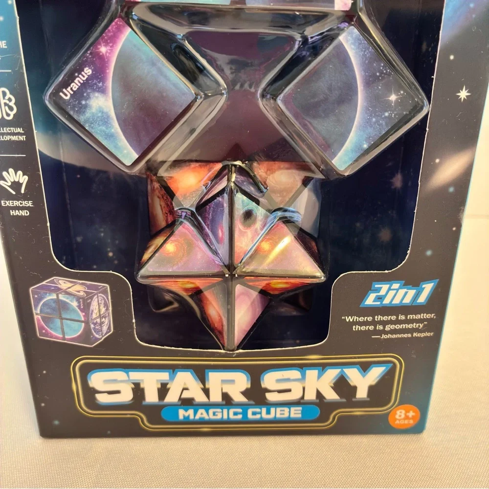 Star Sky Magic Cube 2-in-1 Fidget Toy New in Box
